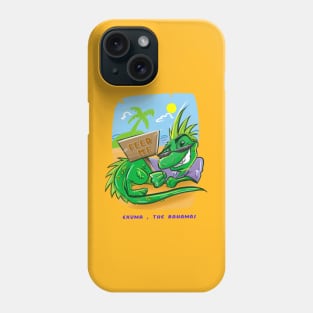 Iguana asking to be fed Phone Case