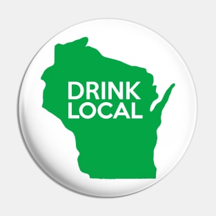 Wisconsin Drink Local WI Green Pin