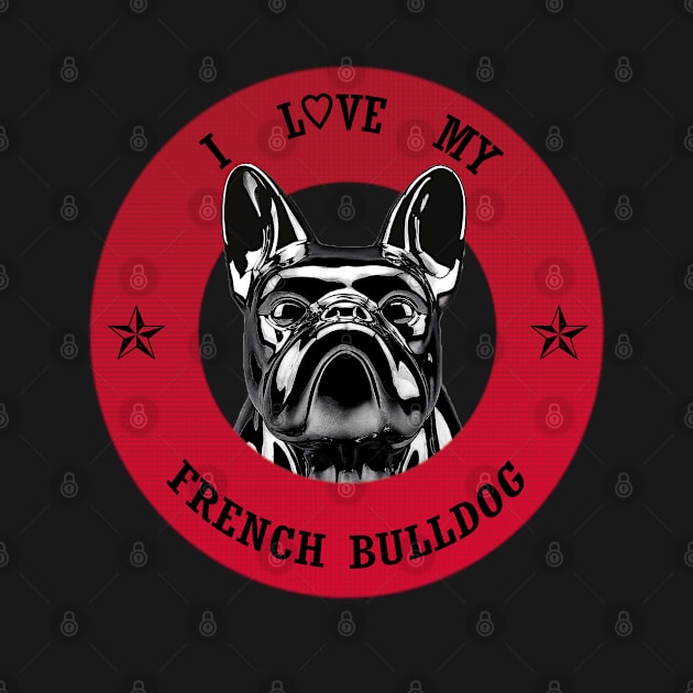 Vintage French Bulldog I Love My French Bulldog by HypeProjecT