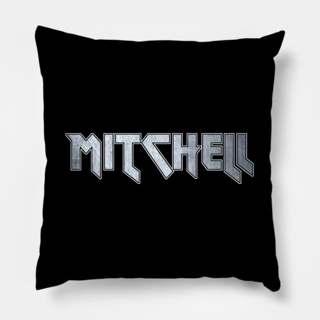 Heavy metal Mitchell Pillow by KubikoBakhar