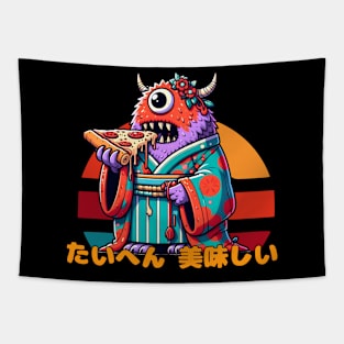 Pizza monster for pizza lovers Tapestry