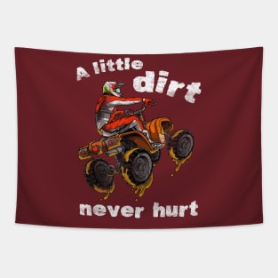 Motocross Little Dirt Never Hurt Dirt Bike Mx Racing Biker Tapestry