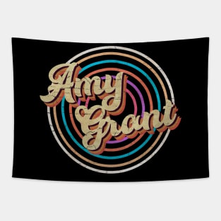 vintage circle line color Amy Grant Tapestry