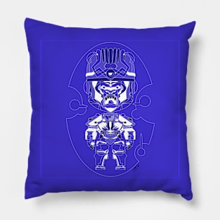 sisimite ape mandrill ecopop monster in mexican techno patterns Pillow