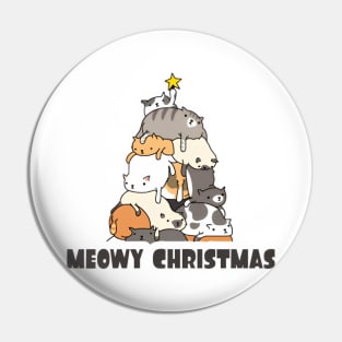 Meowy Christmas Pin