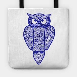 Owl (dark blue) Tote