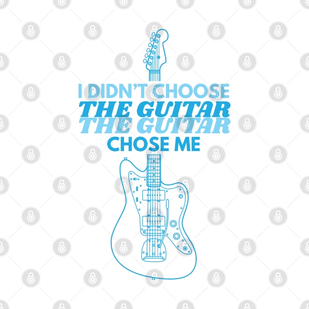 I Didn't Choose The Guitar Offset Style Electric Guitar Outline by nightsworthy