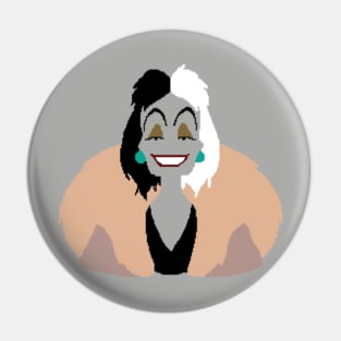 Cruella DeVille minimalist Pin