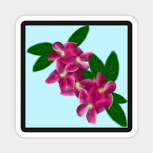 Frangipani flower pattern Magnet