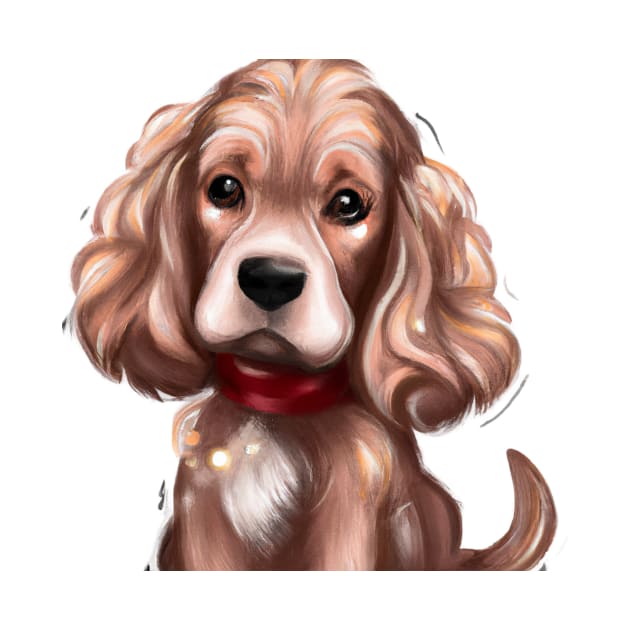 Cute English Cocker Spaniel Drawing by Play Zoo