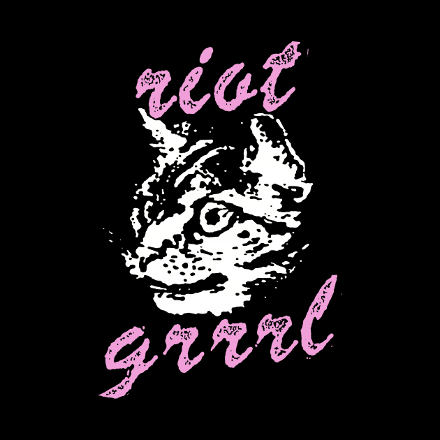 Riot Grrrl t shirt cat by TeeFection