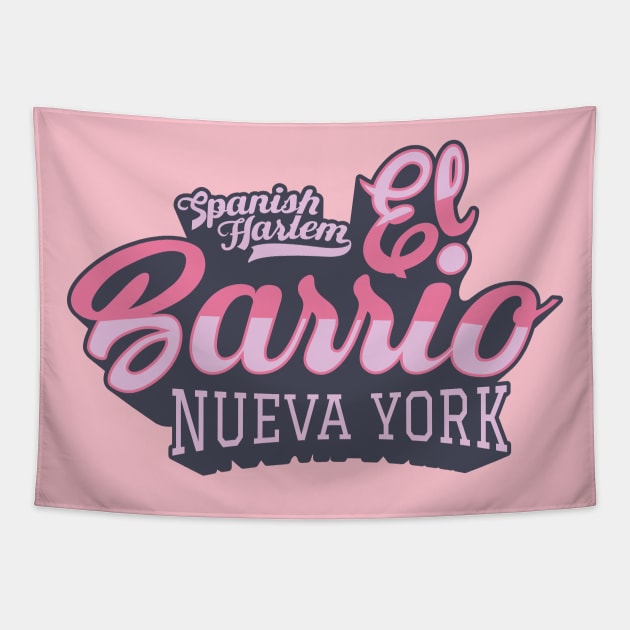 New York El Barrio  - El Barrio Spanish Harlem  - El Barrio  NYC Spanish Harlem Manhattan logo Tapestry by Boogosh