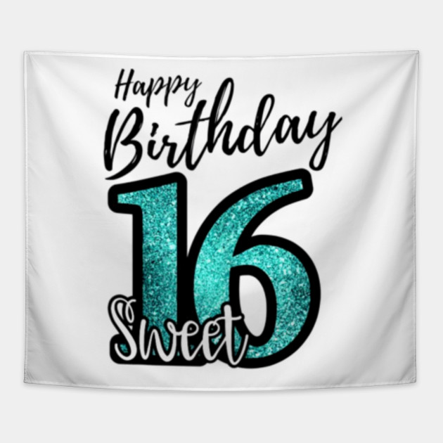 Womens Sweet 16 Gift I Turquoise And Black Party Decoration Design