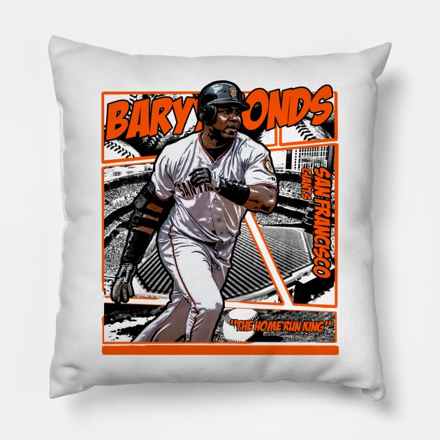 Barry Bonds // Comics Retro 90s Pillow by Bootlegheavens