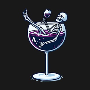 Skeleton in Wine T-Shirt