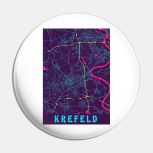 Krefeld Neon City Map Pin