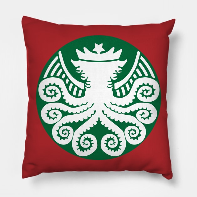 Starspawn Coffee War on Christmas '16 Pillow by DevilOlive