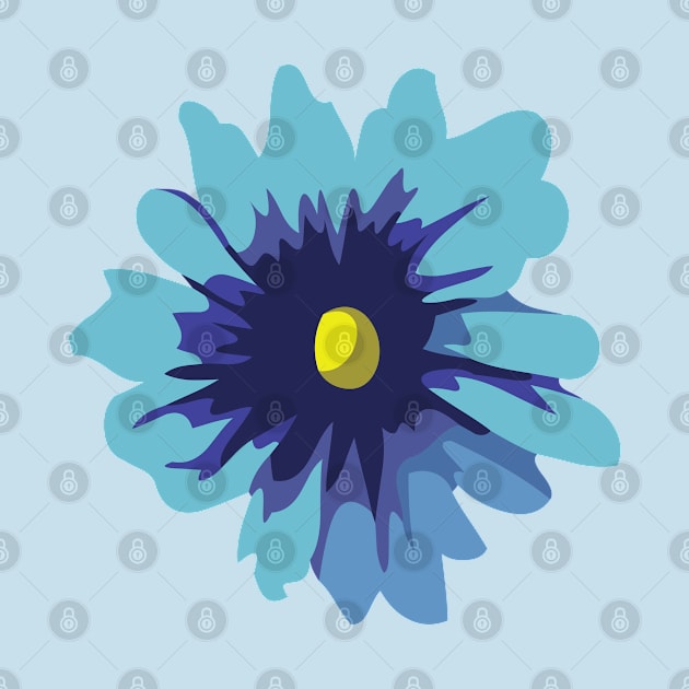 lovely beautiful blue colored flower pattern by Fafi