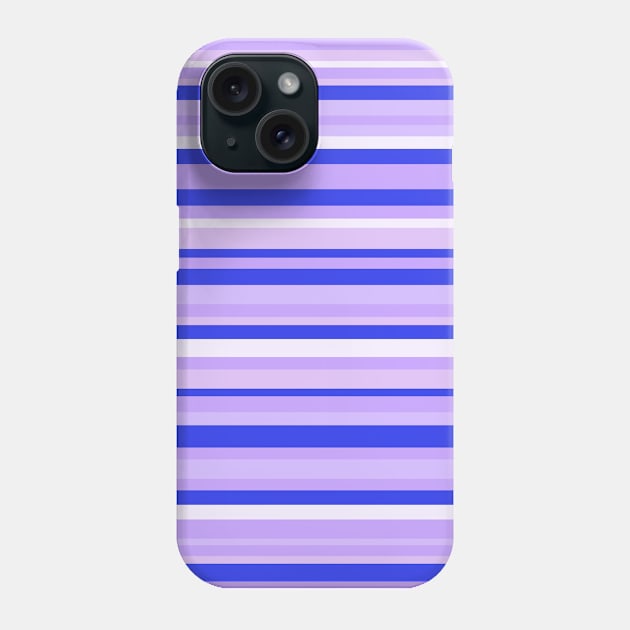 Chic stripes design in purple and blue shades Phone Case by F-for-Fab