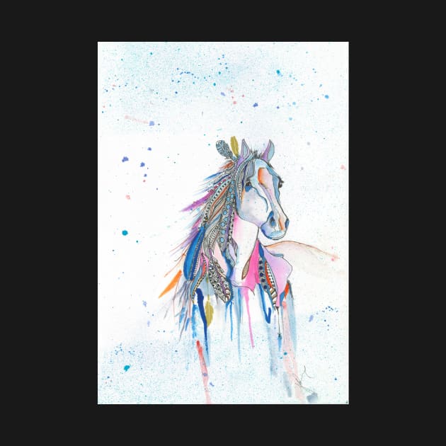 Water colour stallion by atep