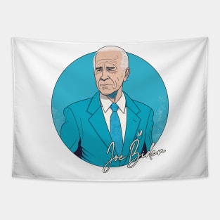 Joe Biden / Retro Style Illustration Design Tapestry