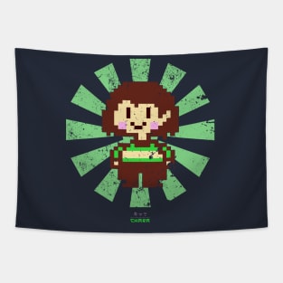 Chara Retro Japanese Undertale Tapestry