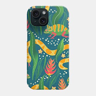 Snakes and chameleons. Phone Case