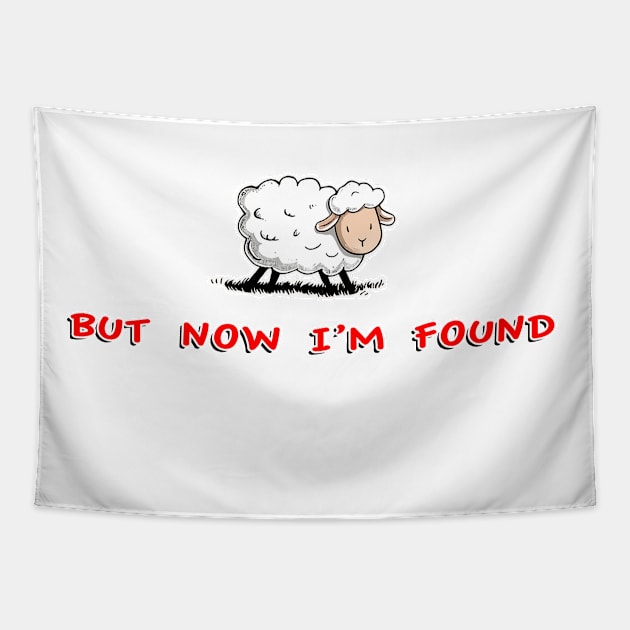 Lost No More: The Found Sheep Illustration Tapestry by Reformed Fire