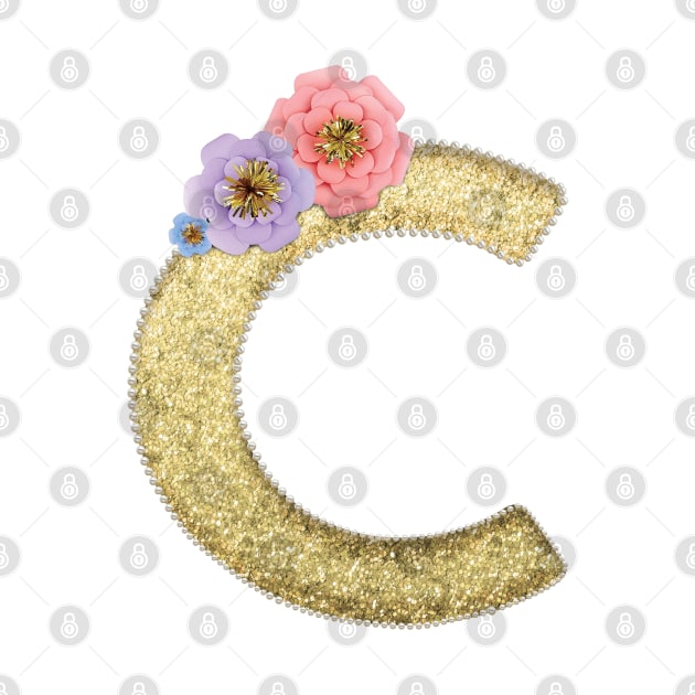 Letter C // Animal Alphabet // Unicorn Monogram by THEGGSHOP1