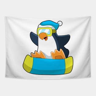 Penguin Snowboard Winter sports Tapestry