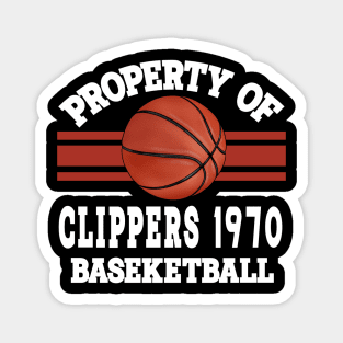 Proud Name Clippers Graphic Property Vintage Basketball Magnet