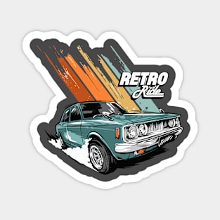 Japanese Retro Ride Graphic Magnet