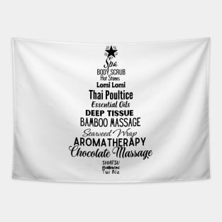 Massage Christmas Tree Tapestry