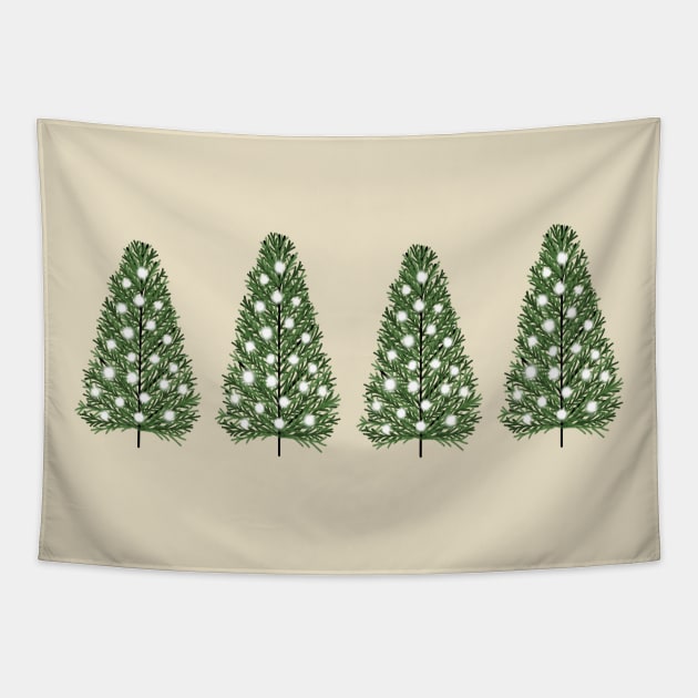 Christmas Tree Christmas Minimal Merry Xmas Crew Christmas Vacation Xmas Trees Tapestry by Mochabonk