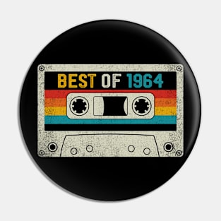 Best Of 1964 60th Birthday Gifts Cassette Tape Pin