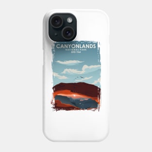 Canyonlands National park travel poster room decor art Phone Case