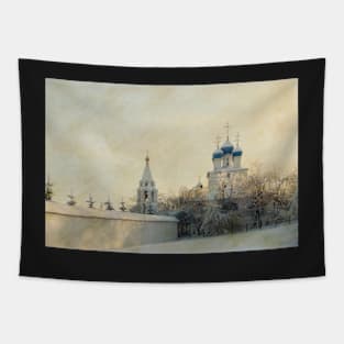 Church in Winter Estate Tapestry