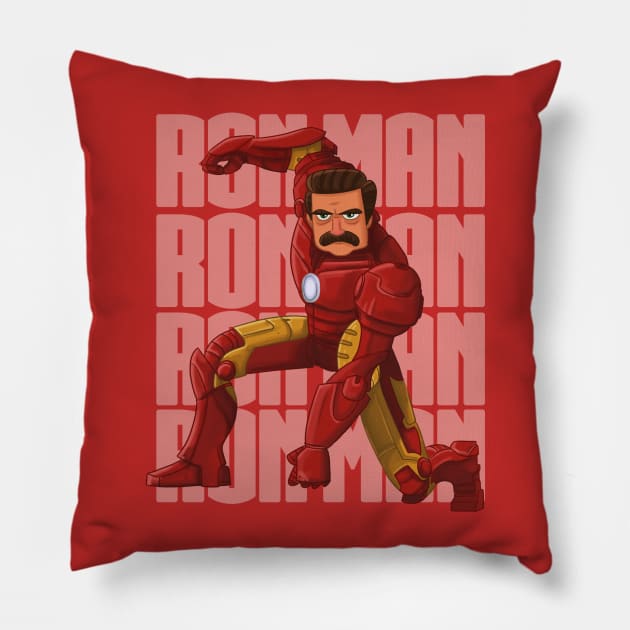 Ron Man Pillow by austindlight