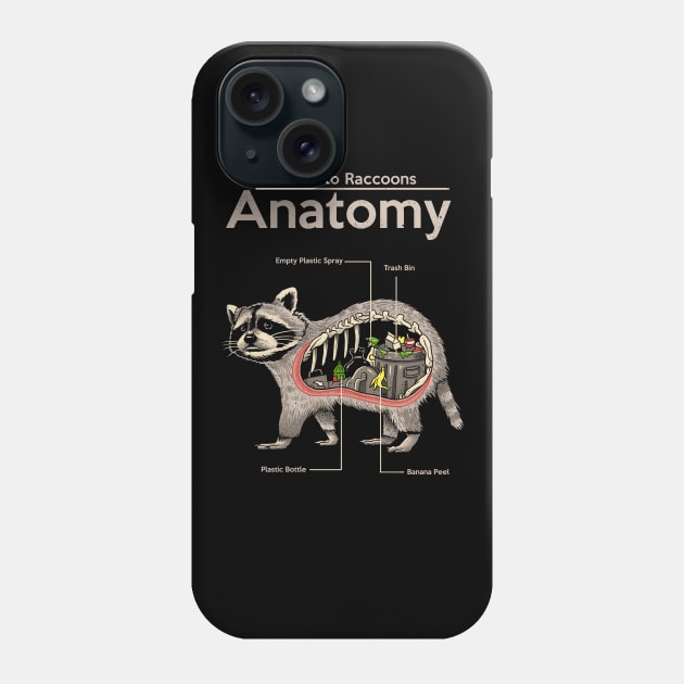 Anatomy of a Raccoon Phone Case by Vincent Trinidad Art