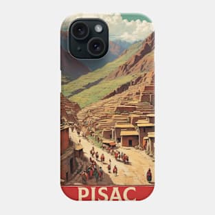 Pisac Peru Tourism Vintage Poster 2 Phone Case