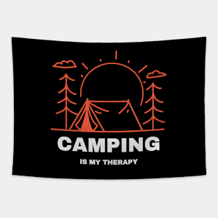 Camping is my therapy Tapestry