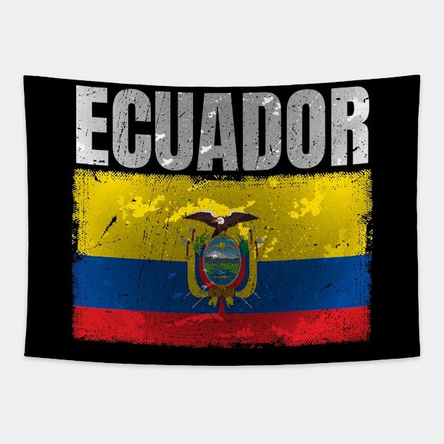 Distressed Ecuador Flag Graphic Gifts for Men Women Ecuadorian Tapestry by Smoothbeats