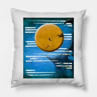 Yellow Circle Artwork Pillow