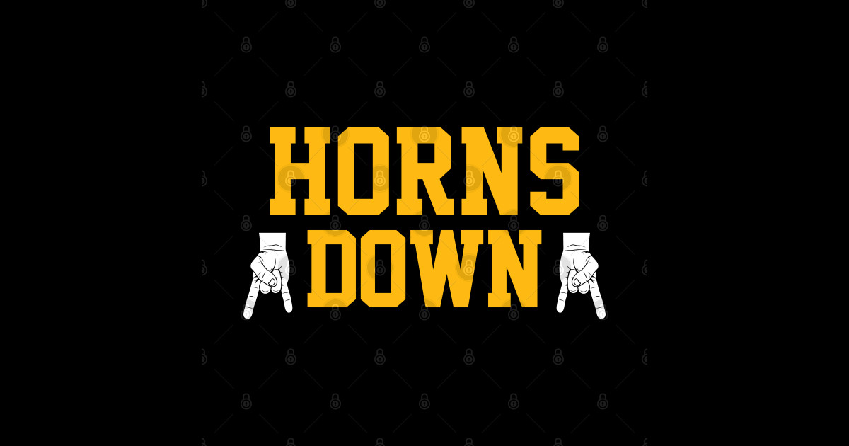 Horns Down Green Horns Down TShirt TeePublic