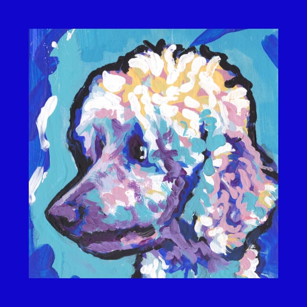 Standard Poodle Dog Bright colorful pop dog art by bentnotbroken11