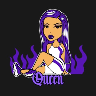 Queen Doll girl Purple-Out v1 T-Shirt