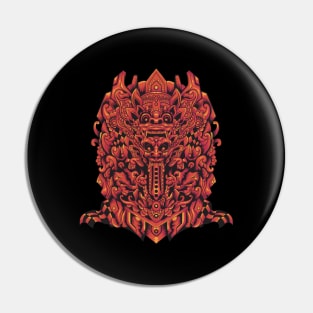 Barong Rangda The Culture red color Pin