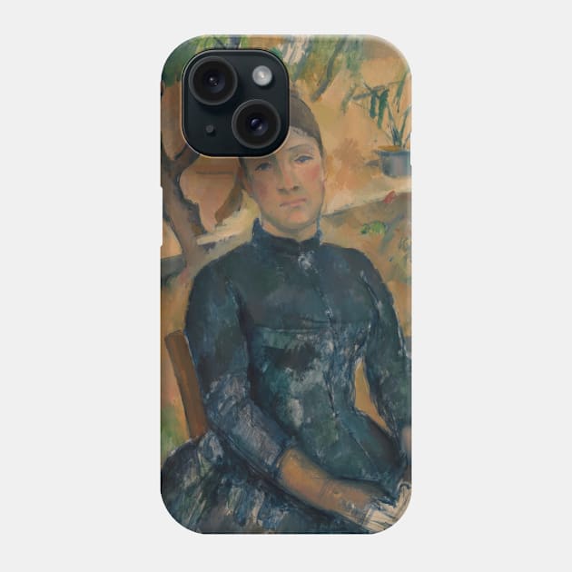 Madame Cezanne (Hortense Fiquet, 1850-1922) in the Conservatory by Paul Cezanne Phone Case by Classic Art Stall