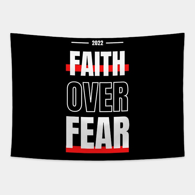 Faith Over Fear Tapestry by Risset