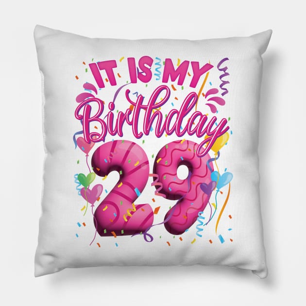 Fabulous 29th Birthday Design - For Women Pillow by Graphic Duster